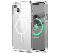 elago Magnetic Hybrid Clear Case Compatible with iPhone 14 Plus Case (6.7"), Compatible with MagSafe, PC + TPU Hybrid Technology, US Military Grade Drop Protection, Reduced Yellowing (White)