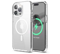 elago Magnetic Hybrid Clear Case Compatible with iPhone 14 Pro Max Case (6.7"), Compatible with MagSafe, PC + TPU Hybrid Technology, US Military Grade Drop Protection, Reduced Yellowing (White)