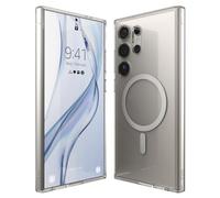 elago Magnetic Hybrid Clear Case Compatible with Samsung Galaxy S24 Ultra, Compatible with MagSafe, PC + TPU Hybrid Technology,Reduced-yellowing, Precise Camera Cutouts, Strong Magnetism (Transparent)