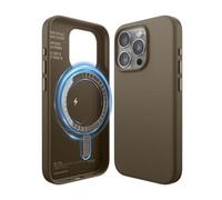 elago Magnetic Leather Case Compatible with iPhone 15 Pro Case, Compatible with MagSafe, Premium Vegan PU Leather, Built-in Strong Magnets, Full Body Protective Cover [5 Layer Structure] (Toupe)