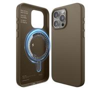 elago Magnetic Leather Case Compatible with iPhone 15 Pro Max Case, Compatible with MagSafe, Premium Vegan PU Leather, Built-in Strong Magnets, Full Body Protection [5 Layer Structure] (Toupe)