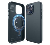 elago Magnetic Leather Case Compatible with iPhone 15 Pro Max Case, Compatible with MagSafe, Premium Vegan PU Leather, Built-in Strong Magnets, Full Body Protection [5 Layer Structure] (Jean Indigo)