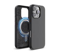 elago Magnetic Leather Case Compatible with iPhone 16 Pro Case, Compatible with All MagSafe Accessories, 6.3 inch - Built-in Magnets, Vegan Leather, Shockproof, Water-Resistant (Black)