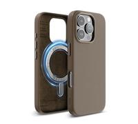 elago Magnetic Leather Case Compatible with iPhone 16 Pro Case, Compatible with All MagSafe Accessories, 6.3 inch - Built-in Magnets, Vegan Leather, Shockproof, Water-Resistant (Taupe)