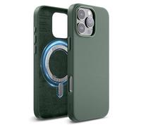 elago Magnetic Leather Case Compatible with iPhone 16 Pro Max Case, Compatible with All MagSafe Accessories, 6.9 inch - Built-in Magnets, Vegan Leather, Shockproof, Water-Resistant (Midnight Green)