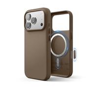 elago Magnetic Leather Case Compatible with iPhone 17 Pro Case, All MagSafe Accessories, 6.3 inch - Built-in Magnets, Durable Vegan Leather, Shockproof, Water-Resistant (Taupe)
