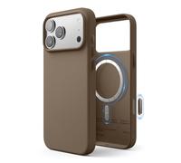 elago Magnetic Leather Case Compatible with iPhone 17 Pro Max Case, All MagSafe Accessories, 6.9 inch - Built-in Magnets, Durable Vegan Leather, Shockproof, Water-Resistant (Taupe)