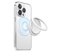 elago Magnetic Phone Ring Holder Compatible with MagSafe - 360 Rotating, Adjustable Flip Stand, Detachable & Easy to Charge Grip Compatible with iPhone 16, 15, 14, 13, 12 Series (White)