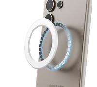 elago Magnetic Ring Compatible with MagSafe Accessories, 2 Pack Magnetic Sticker Rings for iPhone 17/16/15/14/13/12/11 Series, Galaxy Series, Magsafe Guide included (White)