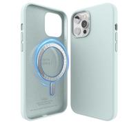 elago Magnetic Silicone Case Compatible with iPhone 12 Pro Max 6.7 Inch - Built-in Magnets, Compatible with MagSafe accessories (Mint)