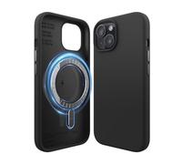 elago Magnetic Silicone Case Compatible with iPhone 15 Case, Compatible with MagSafe All Accessories, Built-in Magnets, Premium Silicone, Full Body Protective Cover [5 Layer Structure] (Black)