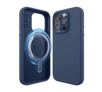 elago Magnetic Silicone Case Compatible with iPhone 15 Pro Case, Compatible with MagSafe All Accessories,Built-in Magnets,Premium Silicone,Full Body Protective Cover [5 Layer Structure] (Jean Indigo)