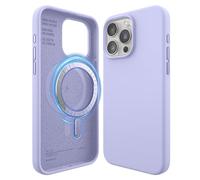 elago Magnetic Silicone Case Compatible with iPhone 15 Pro Max Case, Compatible with MagSafe All Accessories, Built-in Magnets, Premium Silicone,Full Body Protective Cover [5 Layer Structure] (Purple)