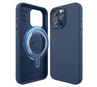 elago Magnetic Silicone Case Compatible with iPhone 15 Pro Max Case, Compatible with MagSafe All Accessories, Built-in Magnets, Premium Silicone, Full Body Protection [5 Layer Structure] (Jean Indigo)
