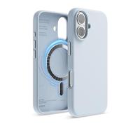 elago Magnetic Silicone Case Compatible with iPhone 16 Case 6.1 Inch Compatible with All MagSafe Accessories - Built-in Magnets, Soft Grip Silicone, Shockproof (Light Blue)