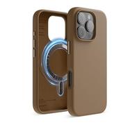 elago Magnetic Silicone Case Compatible with iPhone 16 Pro Case 6.3 Inch Compatible with All MagSafe Accessories - Built-in Magnets, Soft Grip Silicone, Shockproof (Brown)