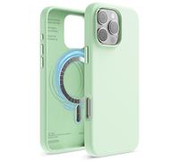 elago Magnetic Silicone Case Compatible with iPhone 16 Pro Max Case 6.9 Inch Compatible with All MagSafe Accessories - Built-in Magnets, Soft Grip Silicone, Shockproof (Soft Mint)