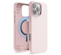 elago Magnetic Silicone Case Compatible with iPhone 16 Pro Max Case 6.9 Inch Compatible with All MagSafe Accessories - Built-in Magnets, Soft Grip Silicone, Shockproof (Lovely Pink)
