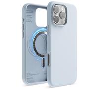 elago Magnetic Silicone Case Compatible with iPhone 16 Pro Max Case 6.9 Inch Compatible with All MagSafe Accessories - Built-in Magnets, Soft Grip Silicone, Shockproof (Light Blue)