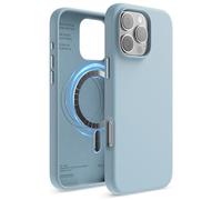 elago Magnetic Silicone Case Compatible with iPhone 16 Pro Max Case 6.9 Inch Compatible with All MagSafe Accessories - Built-in Magnets, Soft Grip Silicone, Shockproof (Sky Blue)