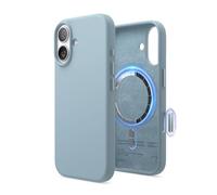 elago Magnetic Silicone Case Compatible with iPhone 17 Case 6.3” - Compatible with MagSafe, Premium Liquid Silicone Material, Protective Cover, Shockproof, Slim Phone (Sky Blue)