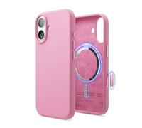 elago Magnetic Silicone Case Compatible with iPhone 17 Case 6.3” - Compatible with MagSafe, Premium Liquid Silicone Material, Protective Cover, Shockproof, Slim Phone (Hot Pink)
