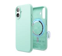 elago Magnetic Silicone Case Compatible with iPhone 17 Case 6.3” - Compatible with MagSafe, Premium Liquid Silicone Material, Protective Cover, Shockproof, Slim Phone (Aqua Sky)