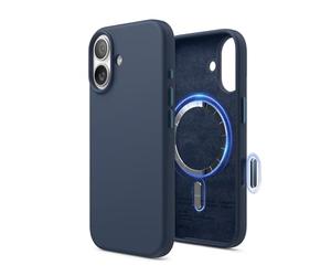 elago Magnetic Silicone Case Compatible with iPhone 17 Case 6.3” - Compatible with MagSafe, Premium Liquid Silicone Material, Protective Cover, Shockproof, Slim Phone (Jean Indigo)