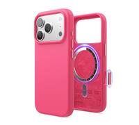 elago Magnetic Silicone Case Compatible with iPhone 17 Pro Case 6.3” - Compatible with MagSafe, Premium Liquid Silicone Material, Protective Cover, Shockproof, Slim Phone (Ice Red)