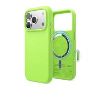 elago Magnetic Silicone Case Compatible with iPhone 17 Pro Case 6.3” - Compatible with MagSafe, Premium Liquid Silicone Material, Protective Cover, Shockproof, Slim Phone (Lime Green)