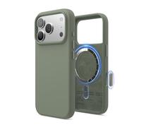 elago Magnetic Silicone Case Compatible with iPhone 17 Pro Case 6.3” - Compatible with MagSafe, Premium Liquid Silicone Material, Protective Cover, Shockproof, Slim Phone (Khaki Green)
