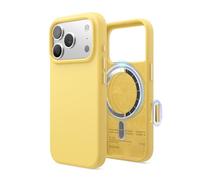 elago Magnetic Silicone Case Compatible with iPhone 17 Pro Case 6.3” - Compatible with MagSafe, Premium Liquid Silicone Material, Protective Cover, Shockproof, Slim Phone (Yellow)