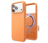 elago Magnetic Silicone Case Compatible with iPhone 17 Pro Max Case 6.9” - Compatible with MagSafe, Premium Liquid Silicone Material, Protective Cover, Shockproof, Slim Phone (Orange)