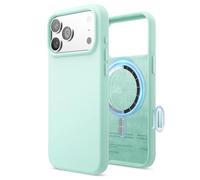 elago Magnetic Silicone Case Compatible with iPhone 17 Pro Max Case 6.9” - Compatible with MagSafe, Premium Liquid Silicone Material, Protective Cover, Shockproof, Slim Phone (Aqua Sky)