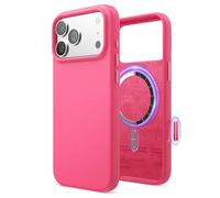elago Magnetic Silicone Case Compatible with iPhone 17 Pro Max Case 6.9” - Compatible with MagSafe, Premium Liquid Silicone Material, Protective Cover, Shockproof, Slim Phone (Ice Red)