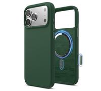 elago Magnetic Silicone Case Compatible with iPhone 17 Pro Max Case 6.9” - Compatible with MagSafe, Premium Liquid Silicone Material, Protective Cover, Shockproof, Slim Phone (Alpine Green)
