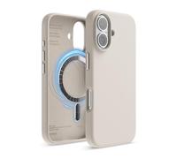 elago Magnetic Silicone Case for iPhone 16 | Compatible with MagSafe, Built-in Magnets, Soft Grip Silicone, Shockproof (Stone)