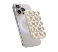 elago Magnetic Suction Cup Phone Mount Compatible with MagSafe Case, Removable Silicone Sticky Grip Holder for iPhone, Hands-Free Selfies/Video for TikTok&Instagram Influencer/Creator (Stone)