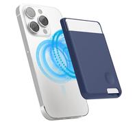 elago Magnetic Wallet Card Holder 2-Cards Compatible with MagSafe Compatible with iPhone 16,15,14,13,12 Series - Secure Phone Wallet, Long Last Silicone, Scratch and Damage Protection (Jean Indigo)