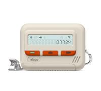 elago Pager Case Compatible with AirPods Pro 2, Retro Designed Case Cover with Chain Strap, USB-C/Lightning Cable (Classic White)