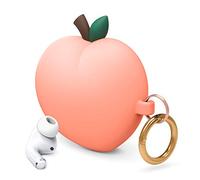 elago Peach Case Cover Compatible with Apple AirPods Pro Case, 3D Cute Design Case Cover with Keychain (Peach)