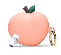 elago Peach Case with Keychain for AirPods Pro 2 | 3D Design Case for AirPods Pro 2nd Generation, Keychain Included (Peach)
