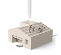 elago Pencil Home Stand Compatible with Apple Pencil Pro Apple Pencil (1st & 2nd Generation) and Apple Pencil (USB-C) and Other Pens, Stylus, Lightning Cable Organizer (Stone)