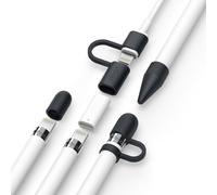 elago Pencil Protection Set for Apple Pencil 1st Generation | Cap Holder, Cap Replacement, Charging Cable Adapter Tether, Pencil Nib Cover, 4 Items Included (Black)