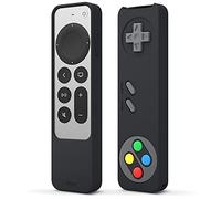 elago R4 Retro Case Compatible with Apple TV 4K Siri Remote 3rd (2022) & 2nd Generation (2021) - Classic Controller Design [Non-Functional], Lanyard Included, Drop Protection (Black)