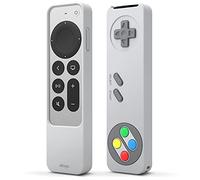 elago R4 Retro Case Compatible with Apple TV 4K Siri Remote 3rd (2022) & 2nd Generation (2021) - Classic Controller Design [Non-Functional], Lanyard Included, Drop Protection (Light Grey)