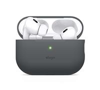 elago Silicone Case Compatible with Apple AirPods Pro 2nd Generation Case Protective Case, Front LED Visible, Supports Wireless Charging (Dark Grey)