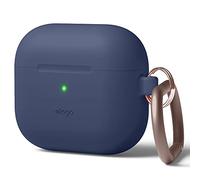 elago Silicone Case with Keychain for AirPods 3 | Premium Silicone, Supports Wireless Charging, Shock Resistant, Full Protection (Jean Indigo)