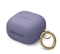 elago Silicone Case with Keychain for Galaxy Buds FE, Buds2 Pro/Live; Compatible with Galaxy Buds2, Pro (Lavender Grey)