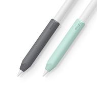 elago Silicone Grip [2 Pack] Compatible with Apple Pencil 1st & 2nd Generation, Premium Silicone Holder, Ergonomic Design Sleeve, Compatible with Magnetic Charging & Double Tap (Dark Grey/Mint)